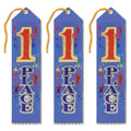 Diploma Mill First Place Award Ribbon, 2in x 8in, PK18 AR001